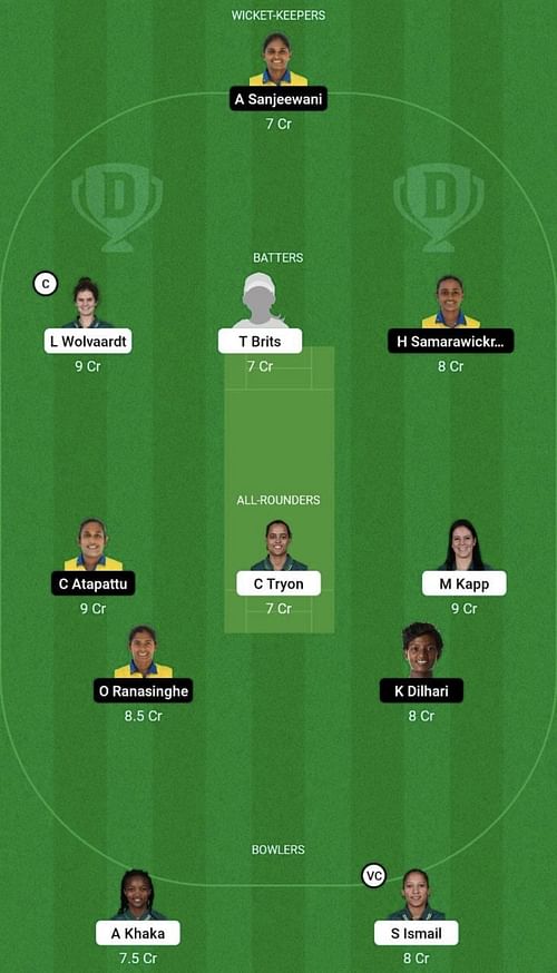 SA-W vs SL-W Dream11 Prediction Team, Head To Head League