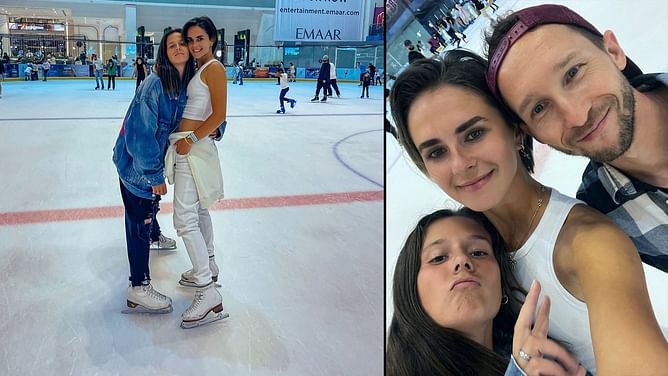 "I just know how to hold you": Daria Kasatkina trades in her tennis racquet for ice skates on night out with figure-skater girlfriend Natalia Zabiiako