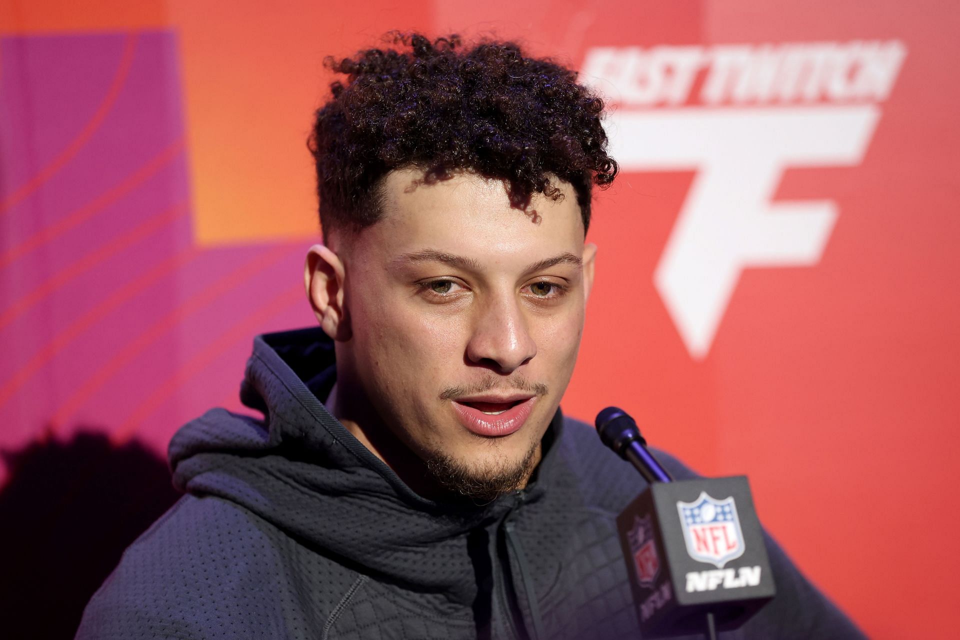 Patrick Mahomes at the Super Bowl LVII Opening Night presented by Fast Twitch