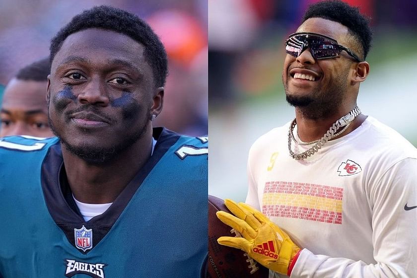 No love lost: Eagles' Brown, Chiefs' Smith-Schuster trash-talk over holding  call
