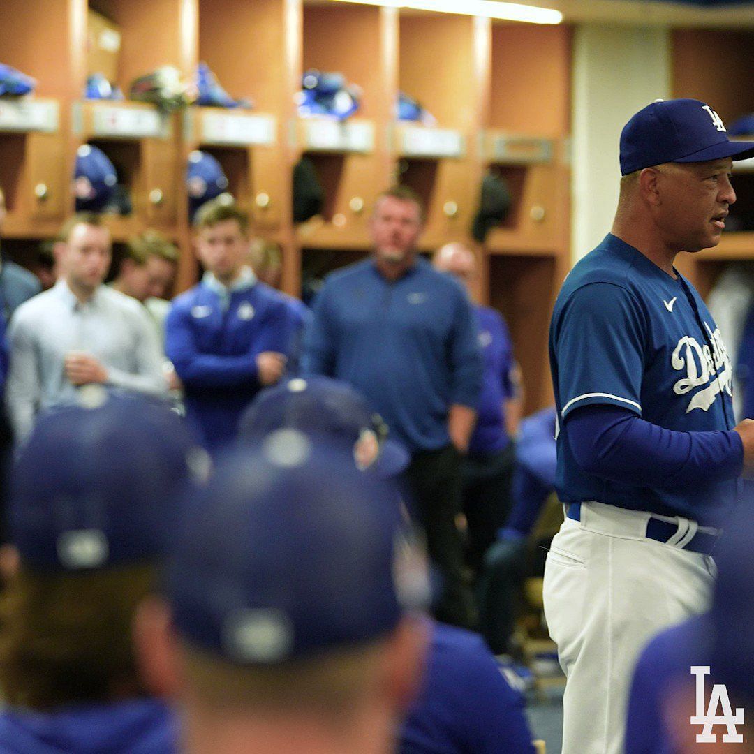 Los Angeles, United States. 05th Apr, 2022. Los Angeles Dodgers manager  Dave Roberts is fired up in the dugout before a MLB spring training  baseball game against the Los Angeles Angels, Tuesday