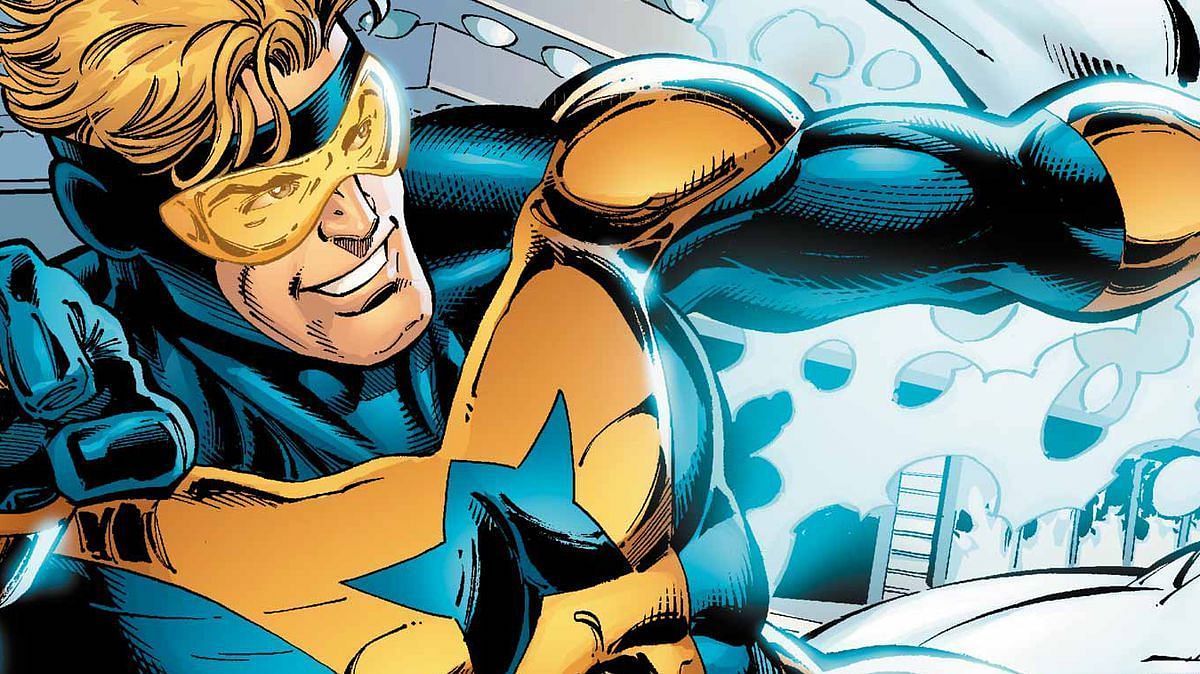 The time-traveling superhero, Booster Gold, uses his future knowledge for the greater good (Image via DC Comics)