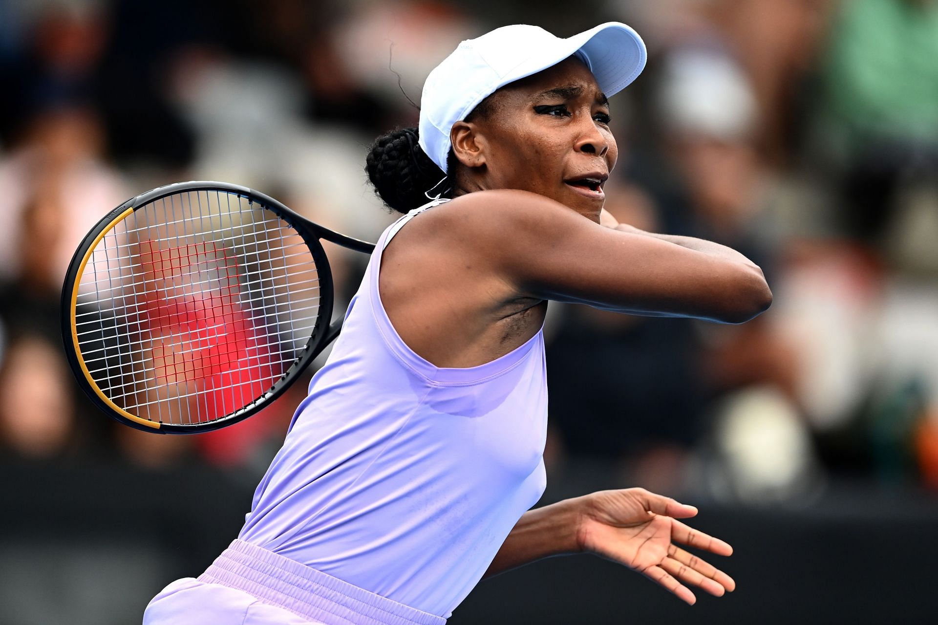 Venus Williams in action at the 2023 Auckland Open