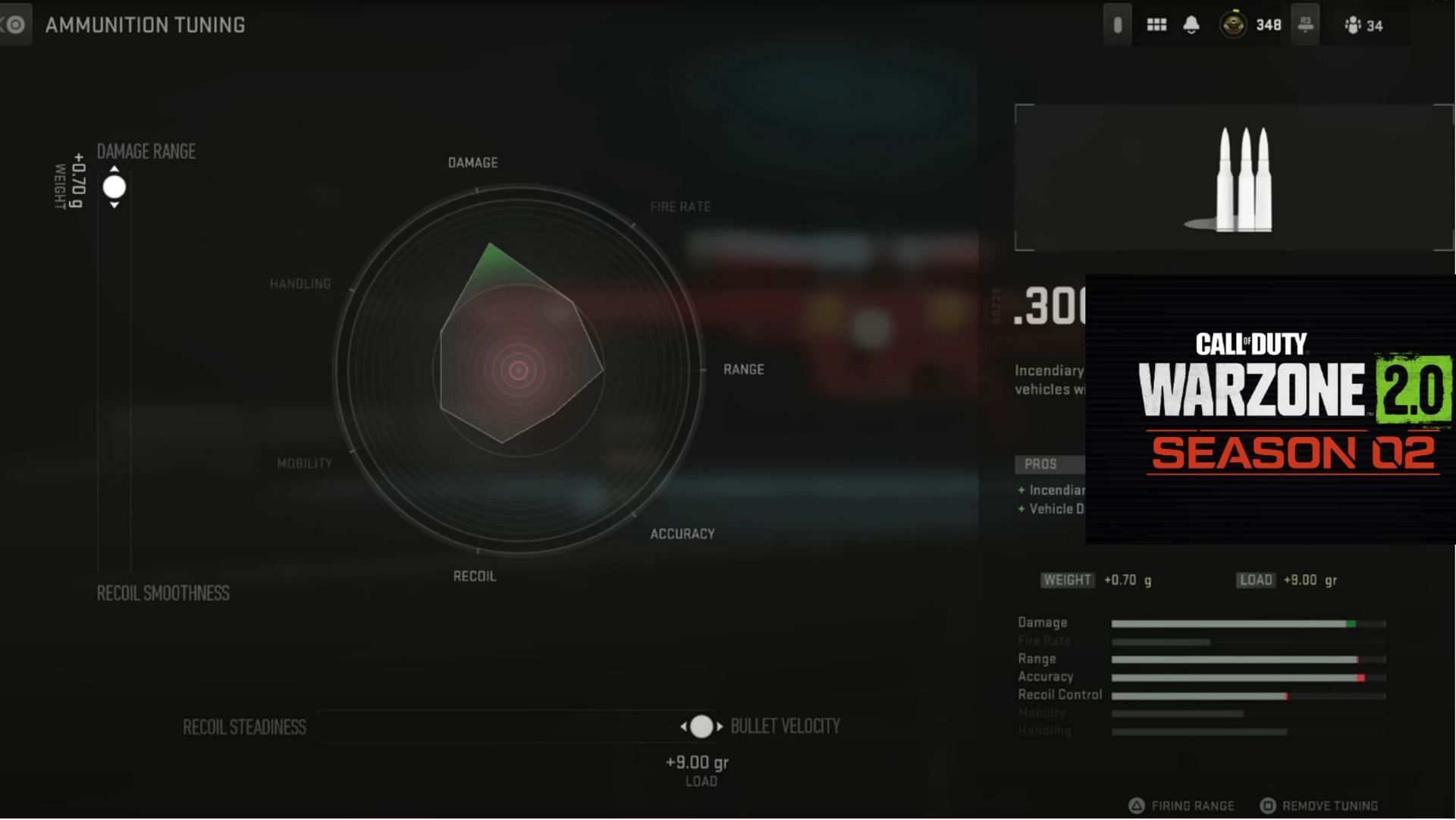 Ammunition tuning in Warzone 2 (Image via Activision and YouTube/FaZe Booya)