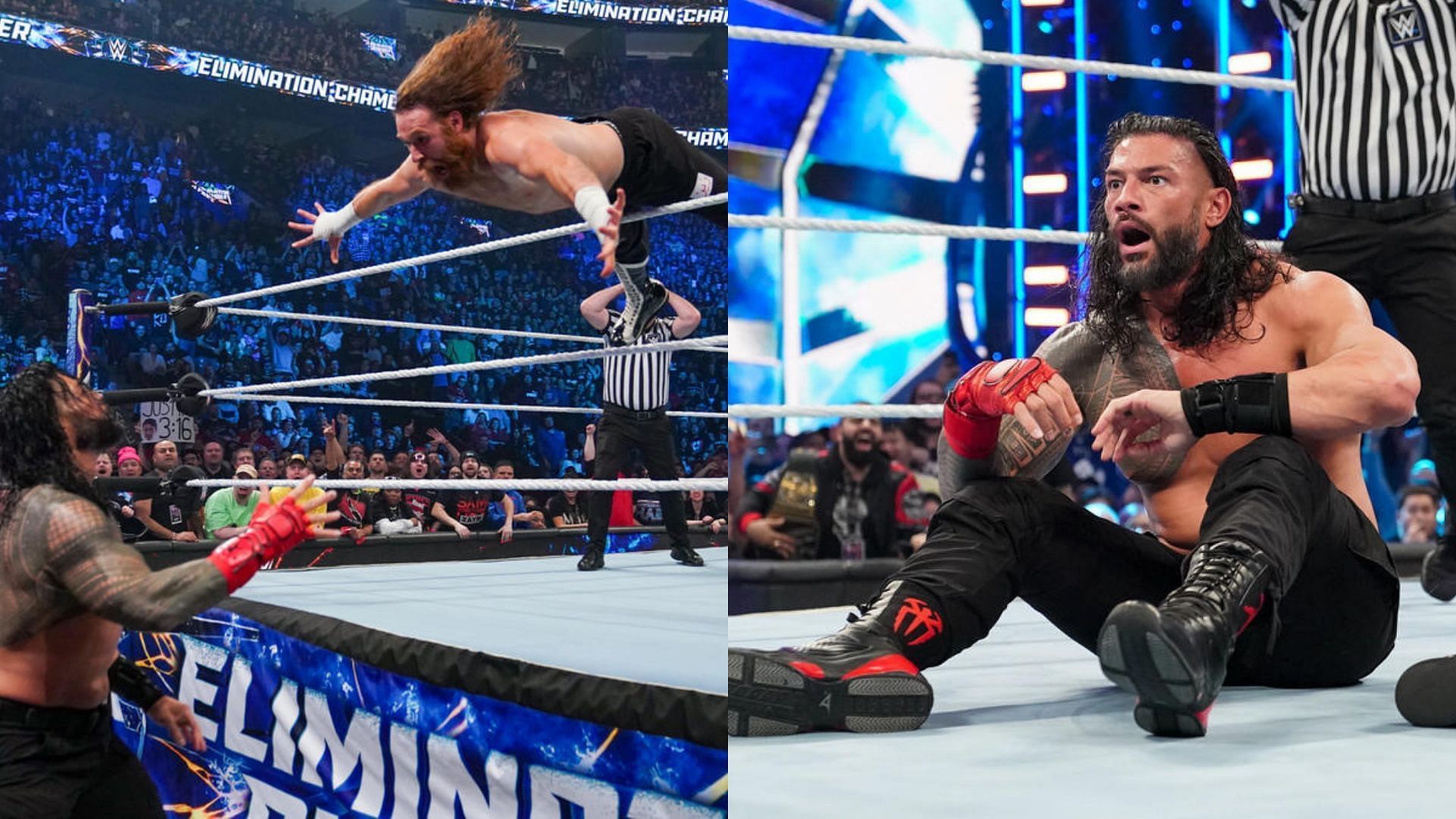 Roman Reigns defeated Sami Zayn at the Elimination Chamber PLE