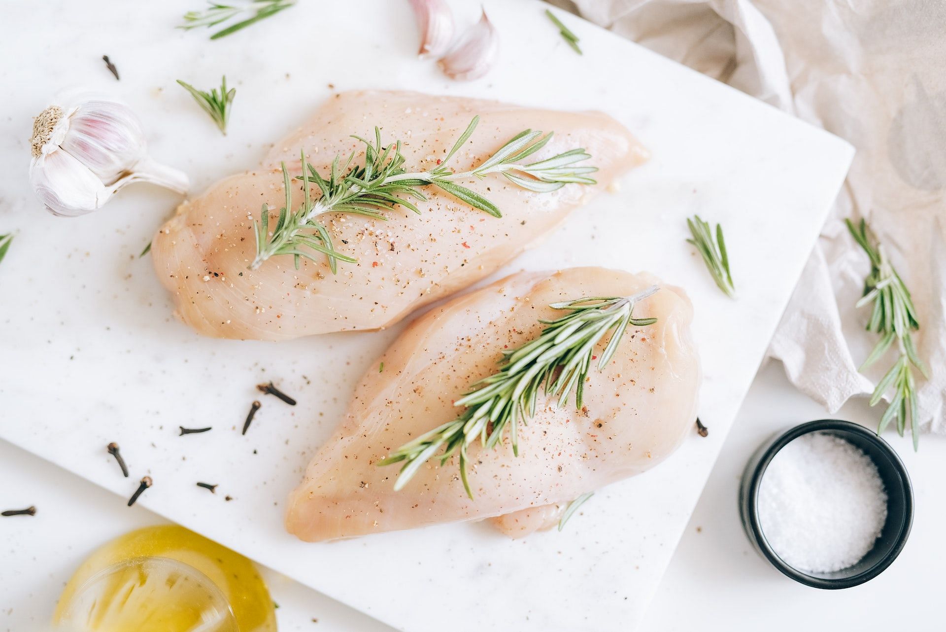 Chicken breasts are a good source of lean protein. (Photo via Pexels/Leeloo Thefirst)