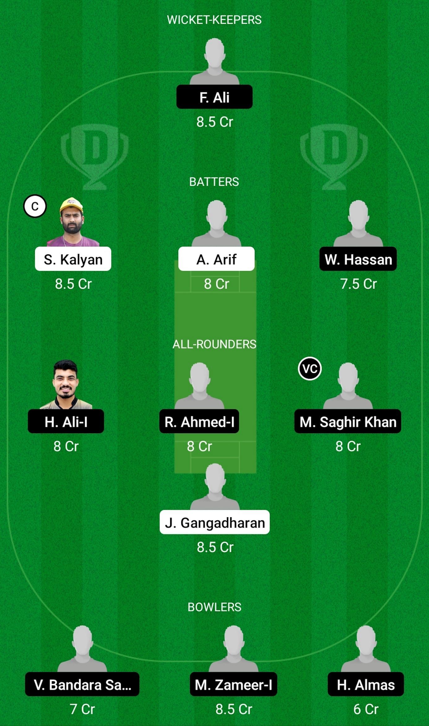 AJH vs SVD Dream11 Prediction Team Today, Grand League