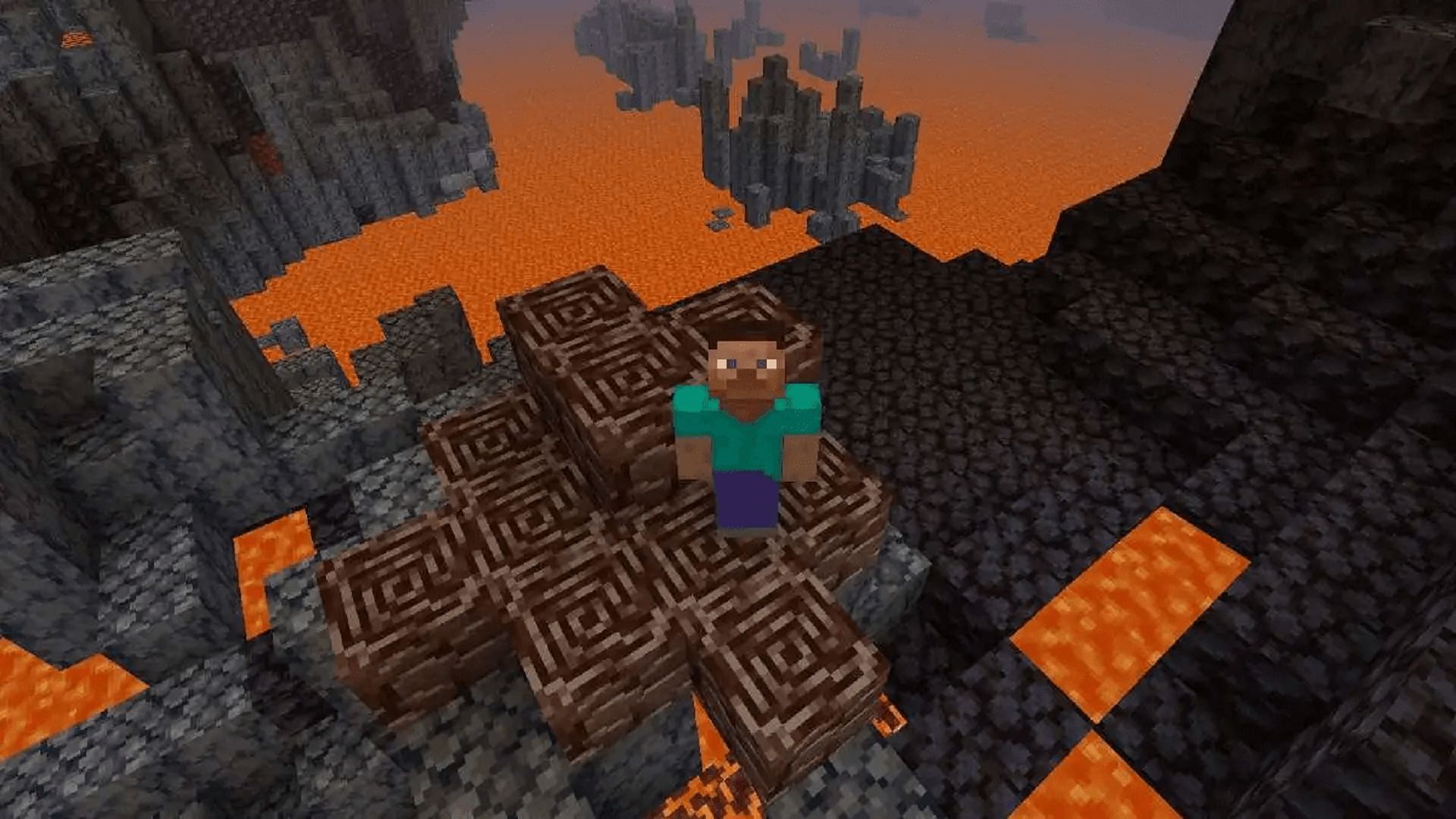 Ancient debris is rare, so blasting away netherrack is a great way to find it in Minecraft (Image via Mojang)
