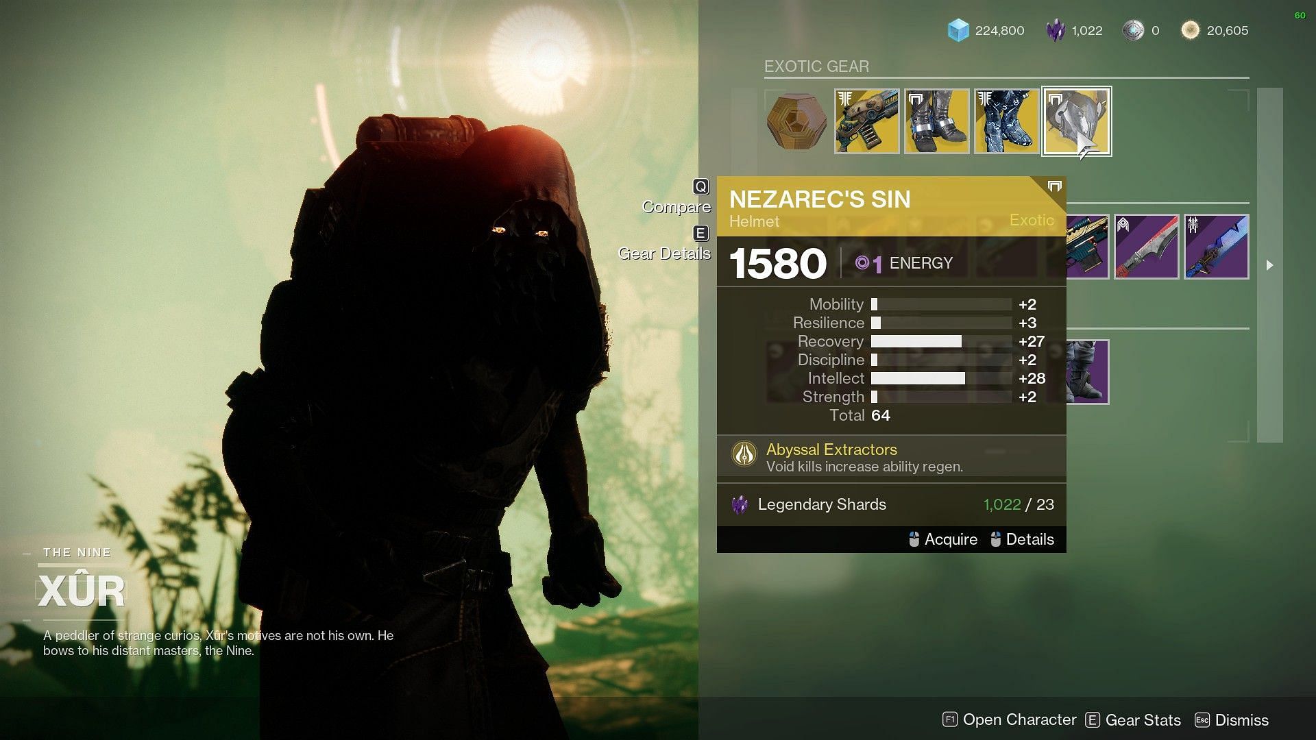 Nezarec&#039;s Sin helmet for Warlocks (Image via Destiny 2) 