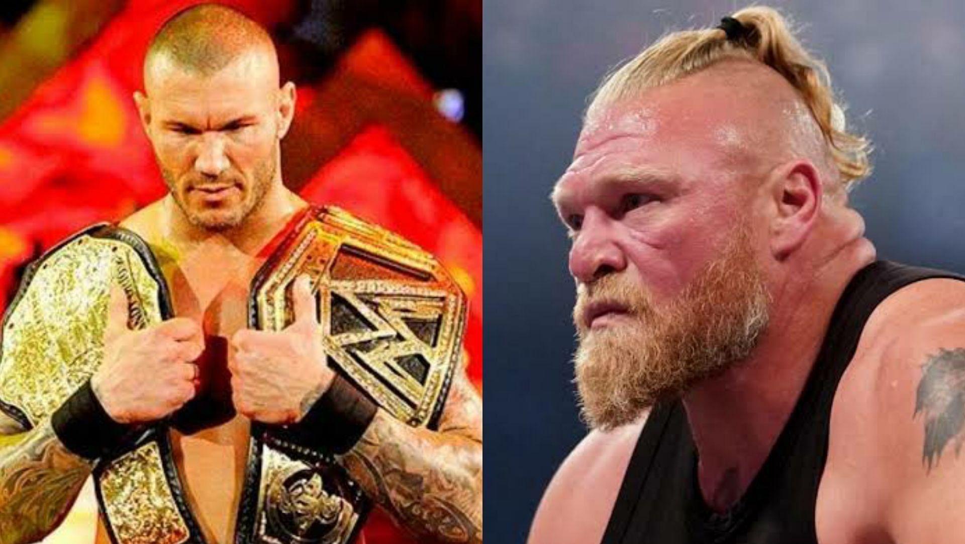 Randy Orton (left); Brock Lesnar (right)