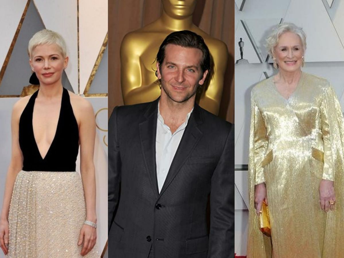 Stills of Michelle Williams, Bradley Cooper and Glenn Close (Images Via Rotten Tomatoes and IMDb)