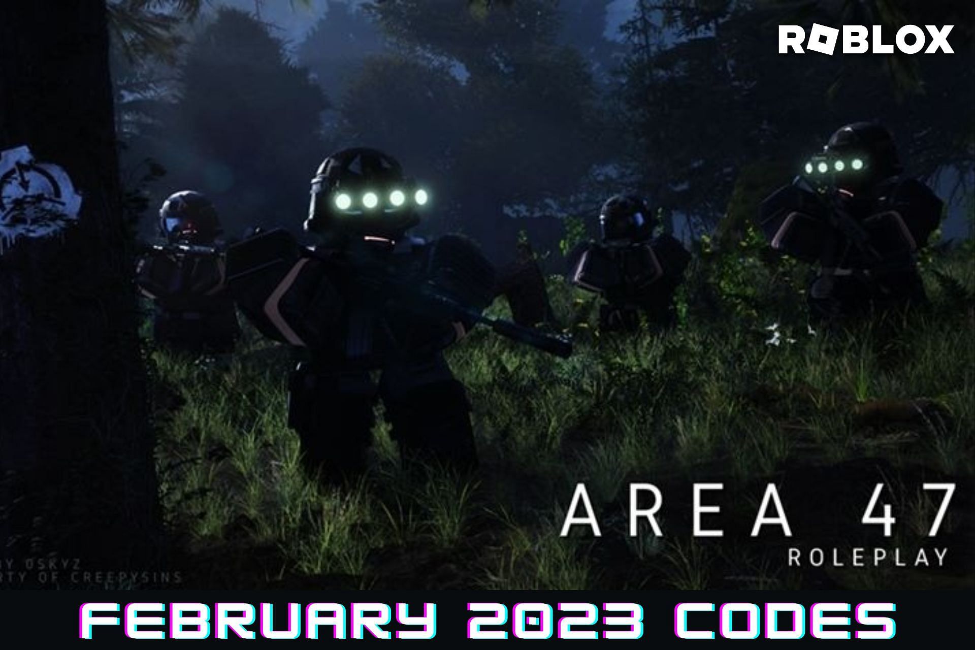 Roblox - Códigos da área 47 - Créditos grátis (dezembro de 2023) - Listas  Steam