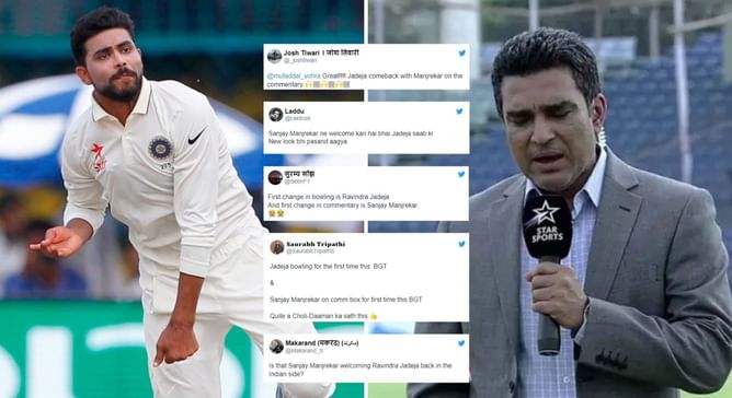 "Choli-Daaman ka sath" - Fans react as Sanjay Manjrekar can’t stop praising Ravindra Jadeja during Nagpur Test