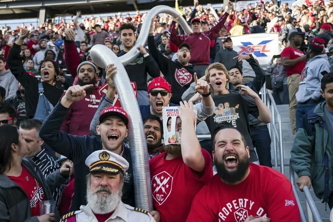 D.C. Defenders with a beer snake