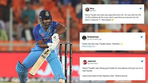 "Intent merchant of the highest order" - Twitterati in awe of Rahul Tripathi's blistering knock in the 3rd T20I