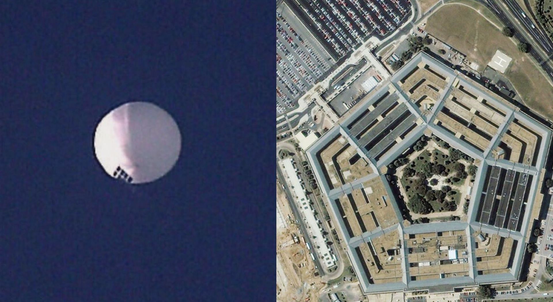 The U.S. Pentagon allegedly tracked a Chinese spy balloon over the northern U.S. States (Image via Alejandor Alvarez/Twitter and Getty Images)