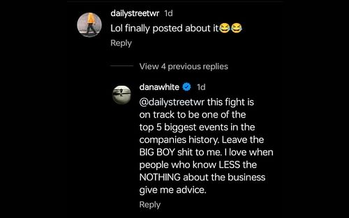 Dana White hits back at fan for questioning promotion for Islam Makkhachev vs. Alexander Volkanovski [via: @danawhite on Instagram]