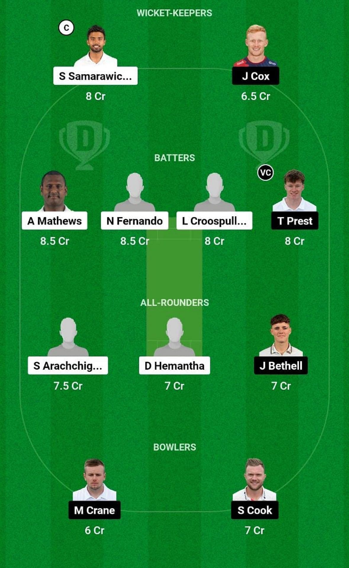 SL-A vs EN-A Dream11 Fantasy Tip - Grand League