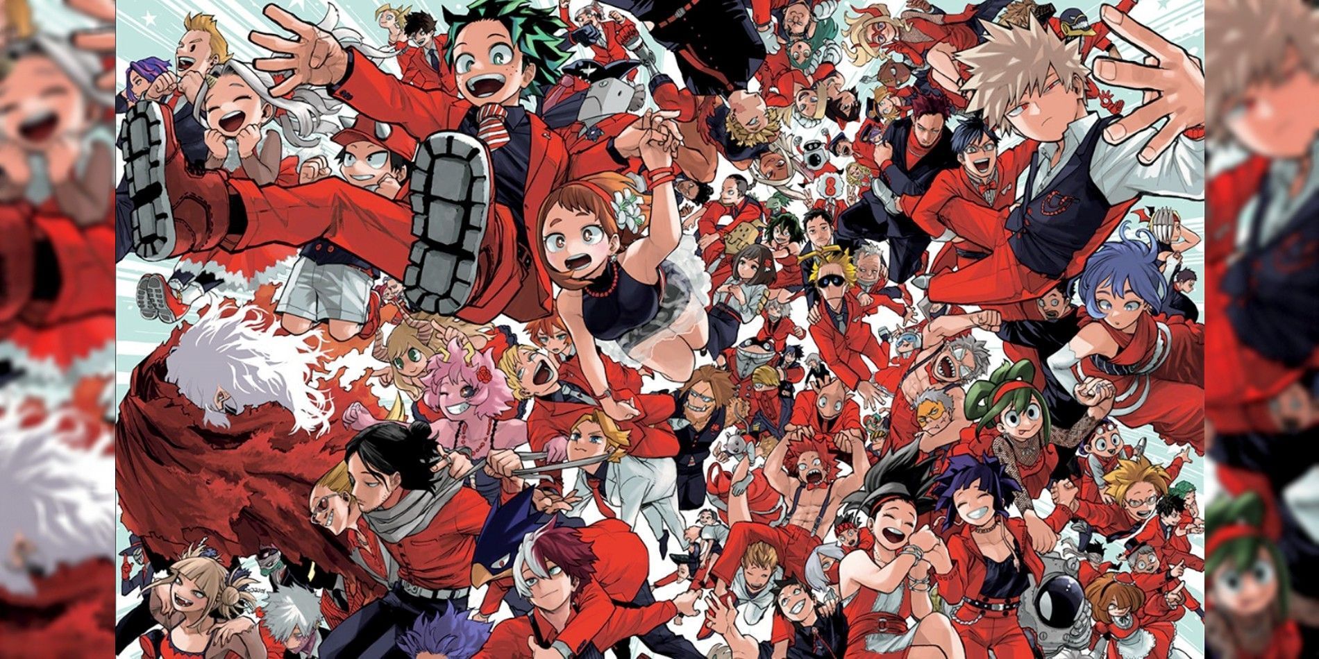 My Hero Academia&#039;s 8th anniversary artwork (Image via Kohei Horikoshi/Shueisha)