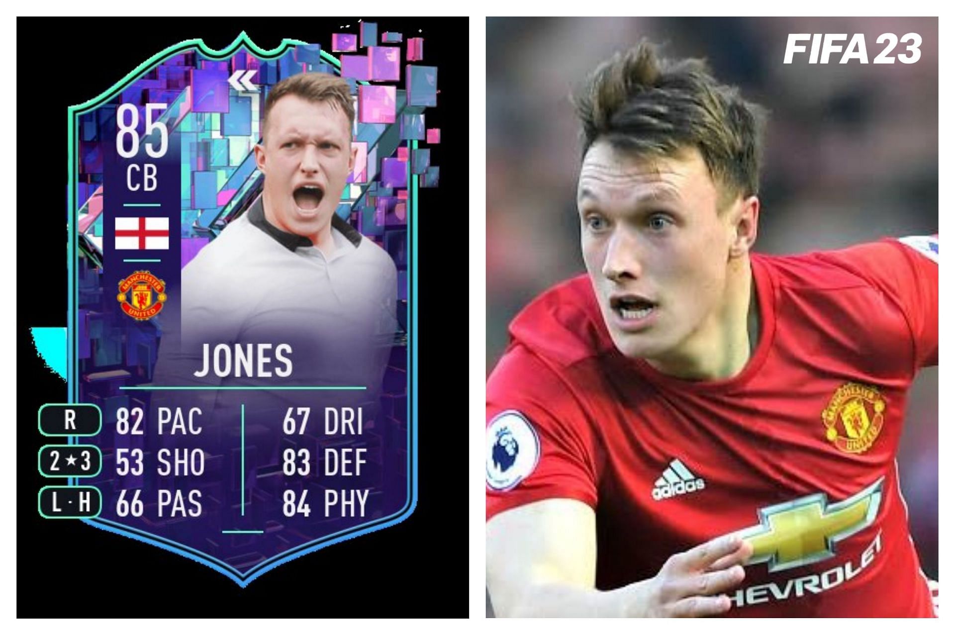 The Phil Jones Flashback SBC in FIFA 23 is insanely cheap in terms of costs (Image via EA Sports)