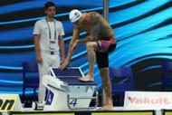 Caeleb Dressel of Team United States prepares to compete in the Men's 100m Freestyle Heats on day four of the Budapest 2022 FINA World Championships at Duna Arena on June 21, 2022 in Budapest, Hungary. (Photo by Tom Pennington/Getty Images)