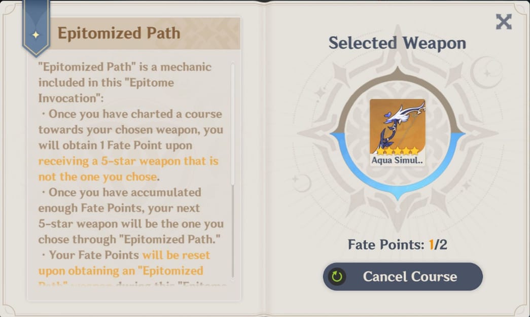 How does weapon banner pity work in Genshin Impact?