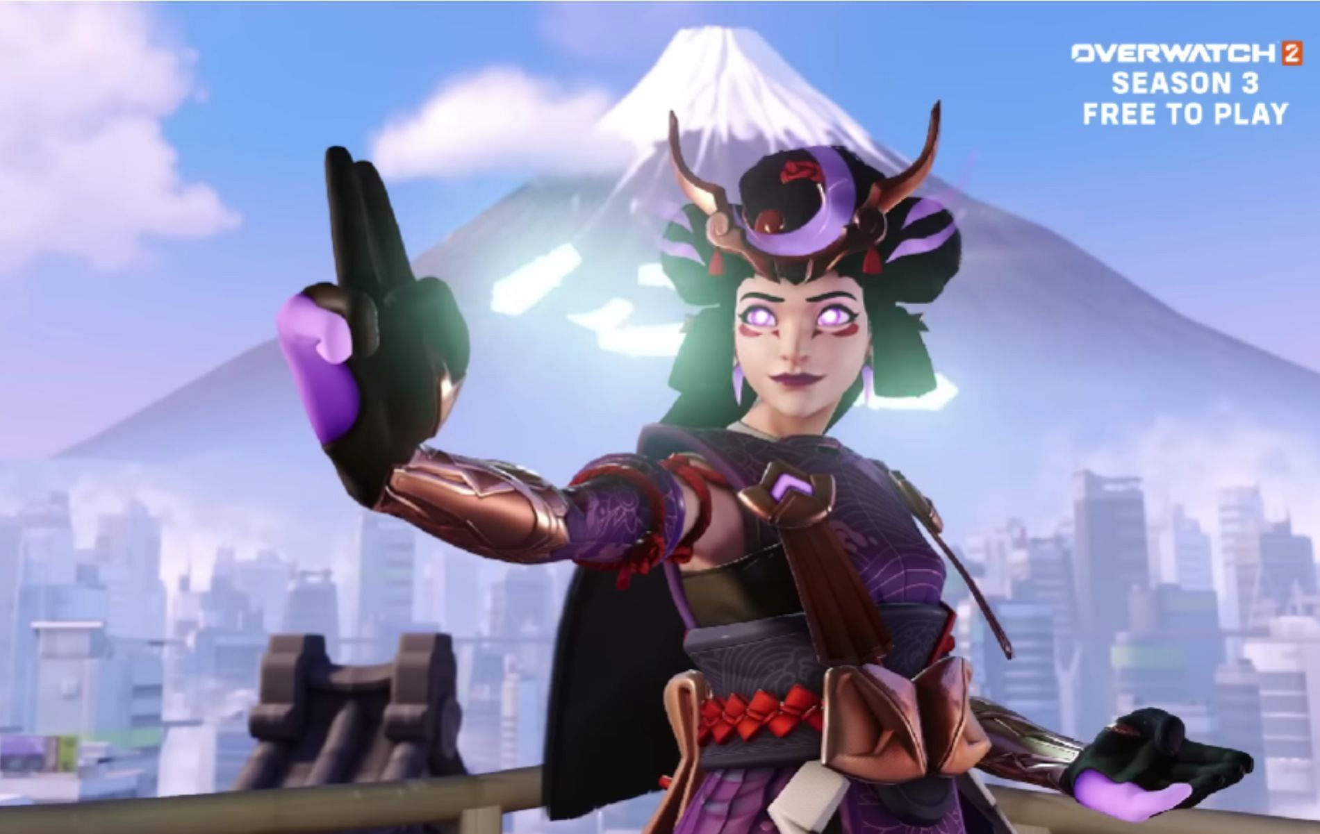 The Amaterasu Kiriko skin is expected to be a Tier 80 Season 3 Battle Pass reward in Overwatch 2 (Image via Blizzard)