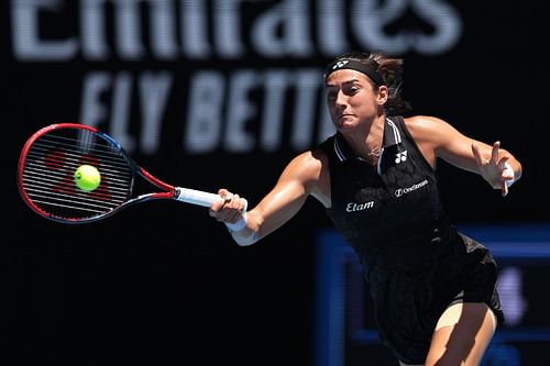 Caroline Garcia in action at the Australian Open