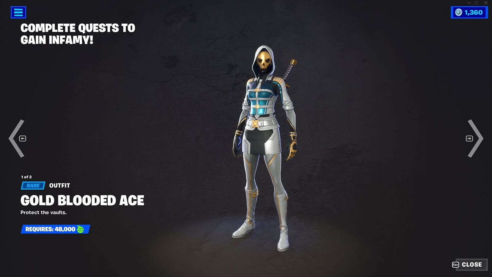 Fortnite: How to get the Gold Blooded Ace skin early in Chapter 4