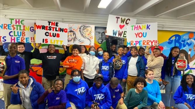 WWE stars visit popular children's wrestling club ahead of RAW