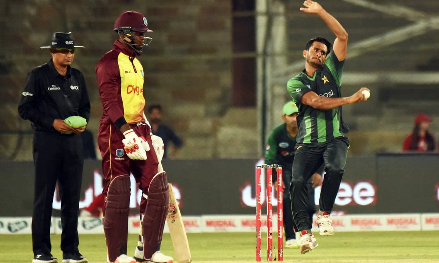 Pakistan thumped a star studded West Indies line-up by 143 runs