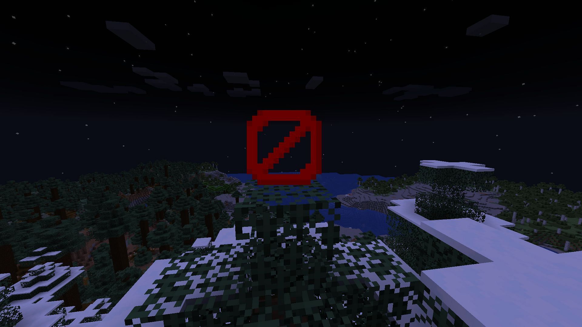 Barrier blocks act as invisible solid blocks in Minecraft (Image via Mojang)