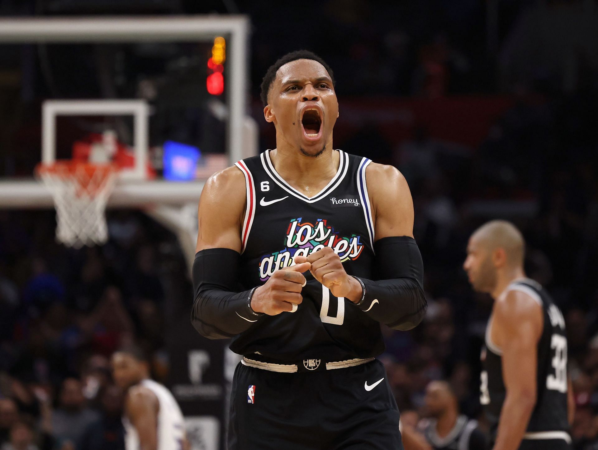 Russell Westbrook first bucket with the LA Clippers vs Kings 