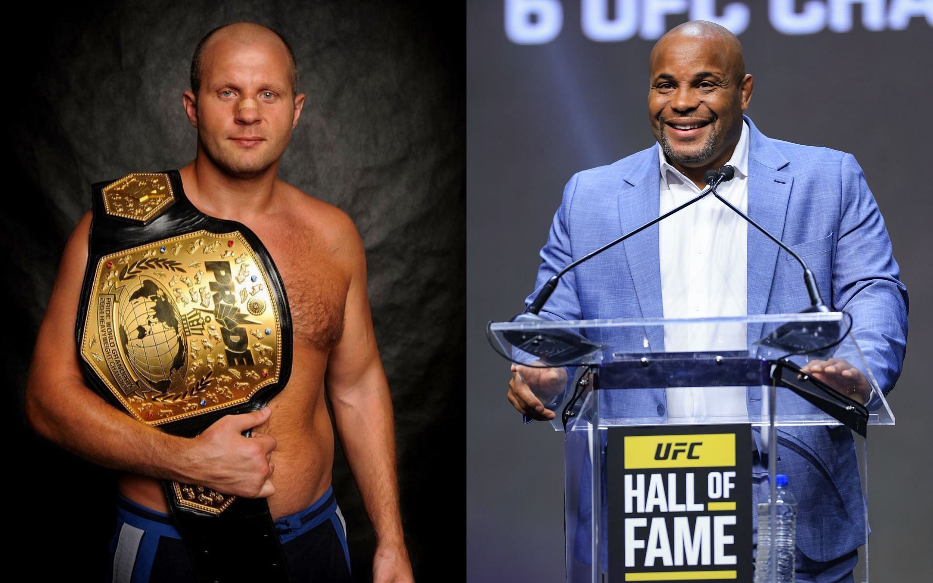 Fedor Emelianenko (left) and Daniel Cormier (right) [Image Courtesy: Getty Images and @spanish_mma on Instagram]