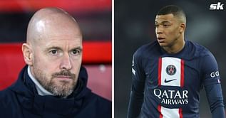 Erik ten Hag reacts as Manchester United fans ask him whether Kylian Mbappe will join Red Devils this summer
