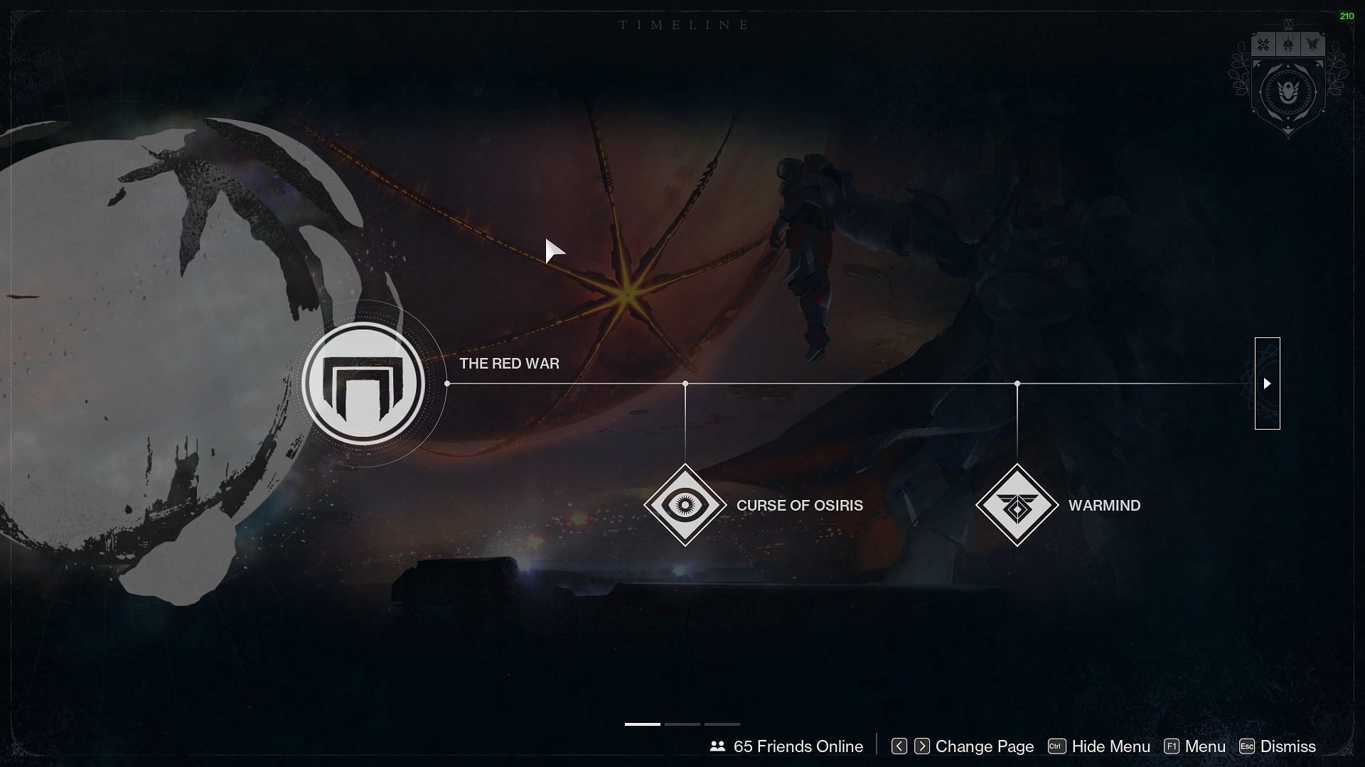 The first part of the Destiny 2 timeline (Image via Bungie)