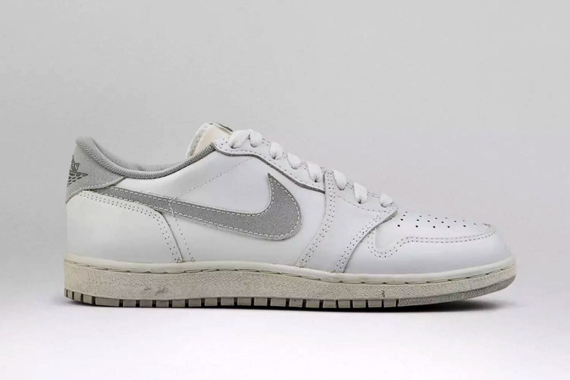 Take a closer look at the upcoming AJ 1 Low Neutral Gray colorway (Image via Sole Retreiver)