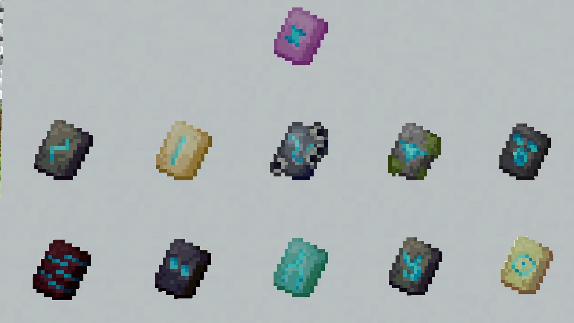 There will be two types of smithing templates in the Minecraft 1.20 update: armor trims and netherite upgrade (Image via Mojang)
