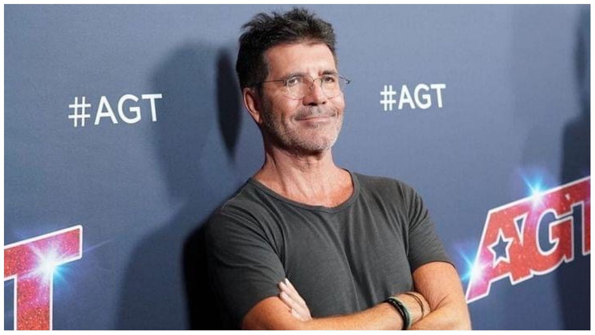 Simon Cowell on the sets of AGT (Image via Instagram)