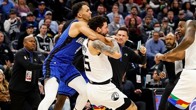 NBA News Roundup: 5 players ejected in Magic-Timberwolves brawl, Dillon Brooks suspended for one game, and more