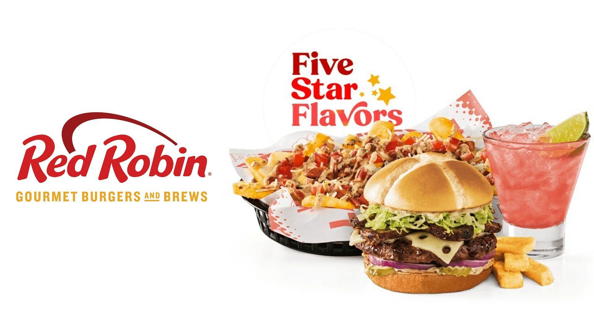 The Red Robin fast food restaurant chain has introduced a Five Star Flavors menu line-up for a limited time (Image via Red Robin)