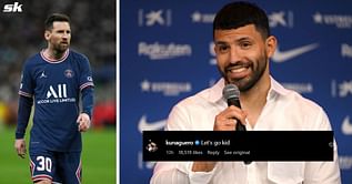 "Let's go kid" - Sergio Aguero reacts to Lionel Messi's matchwinning display for PSG against Toulouse