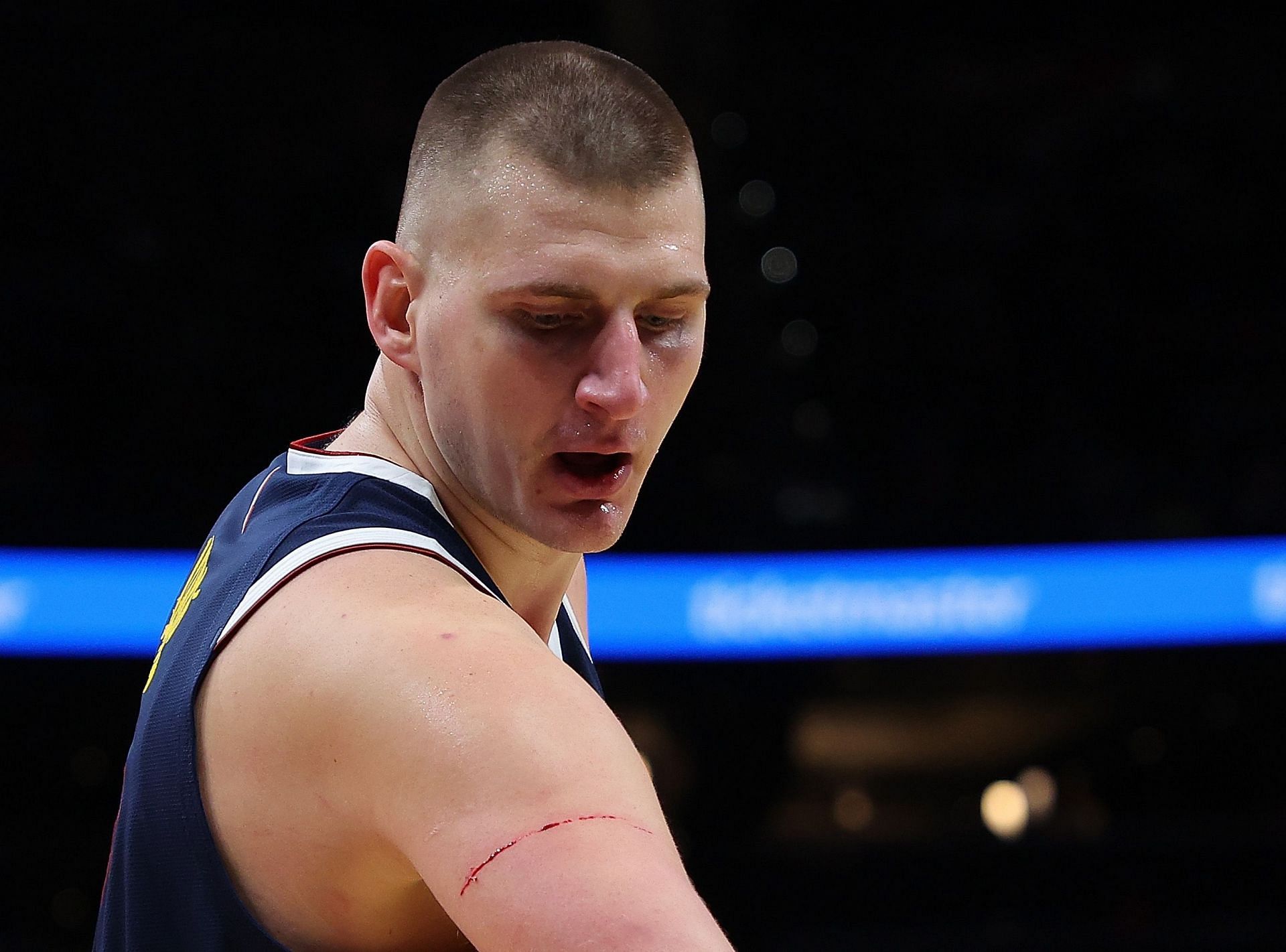 How the Joker got his scars?" - Nikola Jokic scratches on arms spark  hilarious reactions online