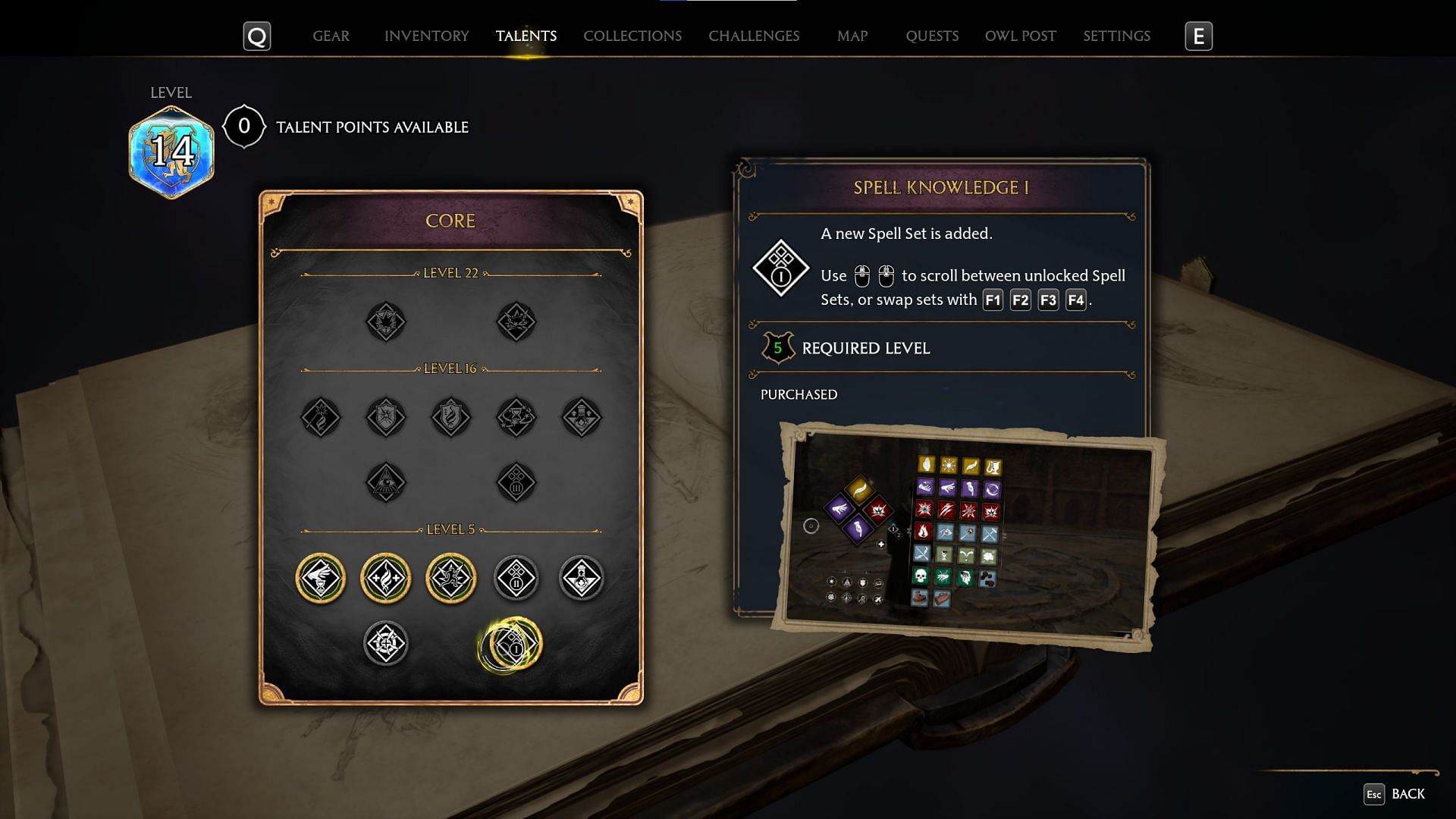 The core Talent Mastery in Hogwarts Legacy (Image via WB Games)