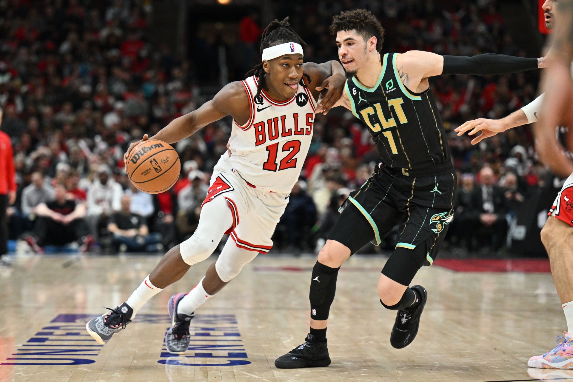 Ball was replaced by Ayo Dosunmu (Image via Getty Images)