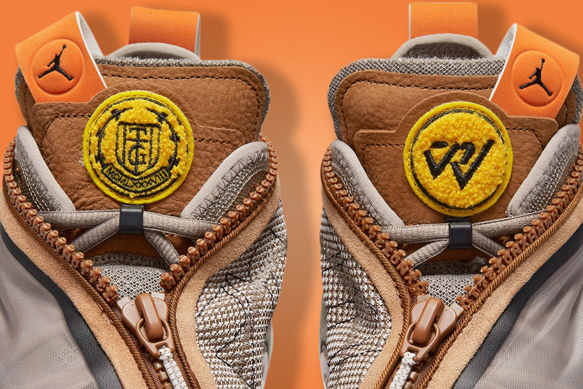 Here&#039;s a detailed view at the tongue areas of the sneakers (Image via Nike)