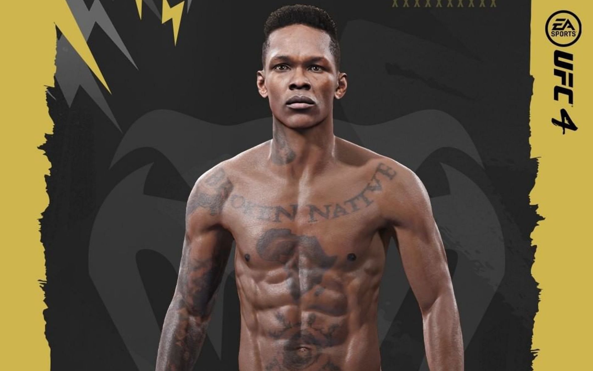 Israel Adesanya on the cover of EA Sports UFC 4