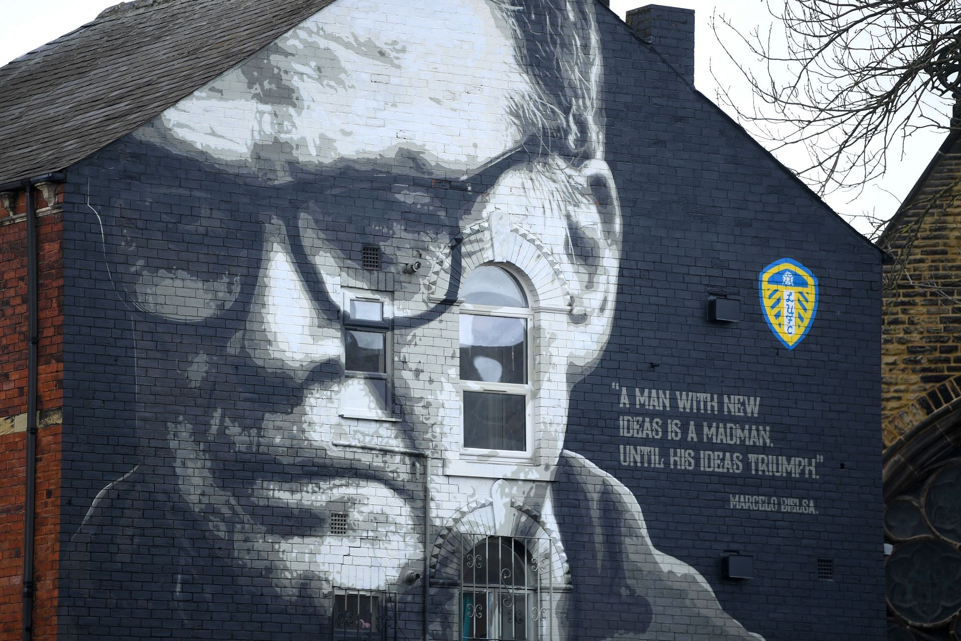 Mural Of Leeds United Manager Marcelo Bielsa