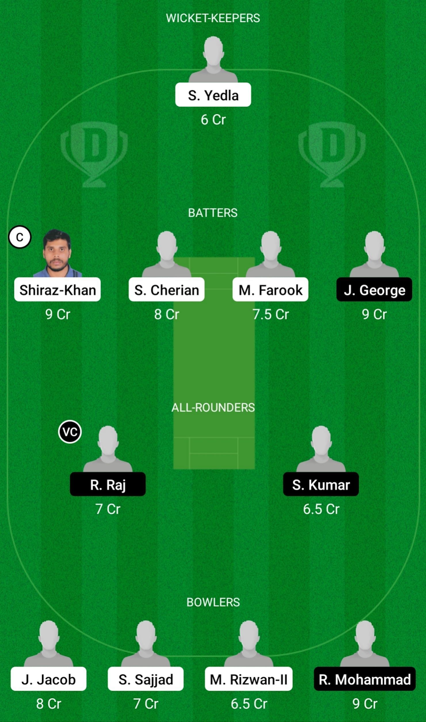 SAI vs RYK Dream11 Prediction Team Today, Match 22, Grand League