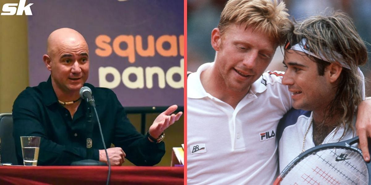 Andre Agassi and Boris Becker were involved in a cold post-match exchange at the 1995 US Open
